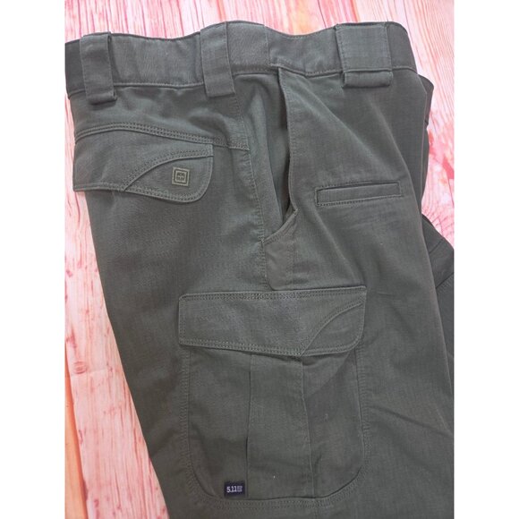 5.11 Tactical Mens Ripstop Cargo Pants 36x34 Green Durable Outdoor Wear - Picture 4 of 8